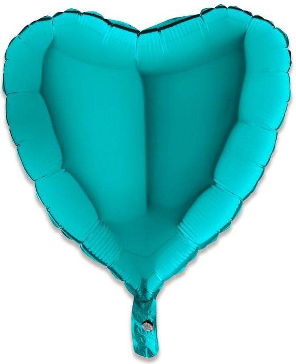 Folieballon hart tiffany (46cm)