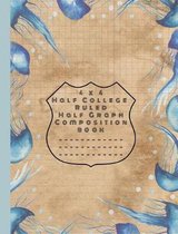 4 x 4 graph and college ruled composition book