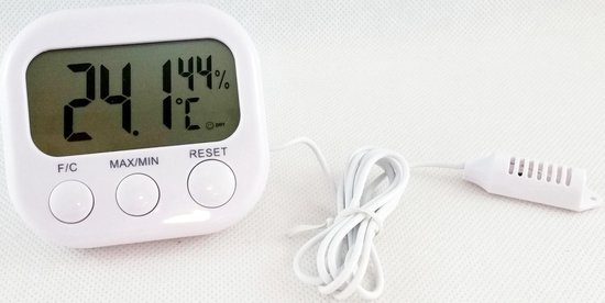 Mitt Honger B olie Digitale Thermometer & Hygrometer externer sensor | bol.com