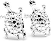 Dielay - Oorbellen Schildpad - 925 Sterling Zilver - 8 mm