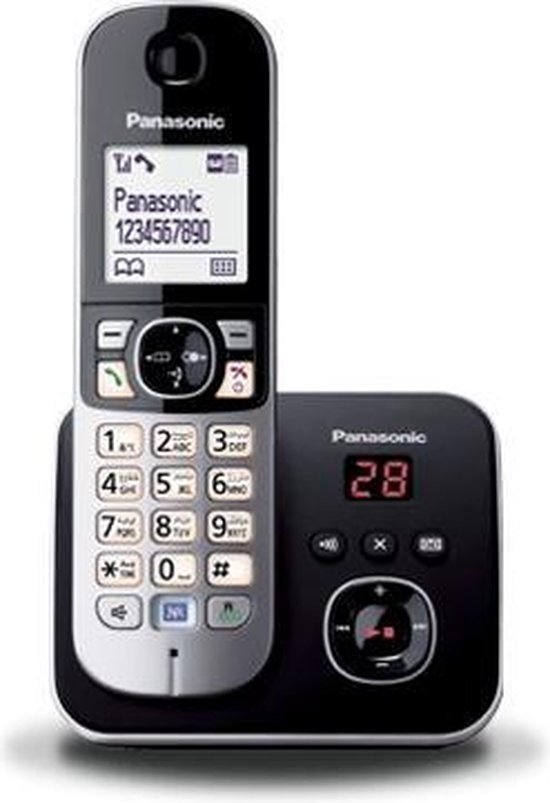 Panasonic Dect telefoon KX-TG6821NLB met 1 handset, incl. antwoordapparaat  | bol.com