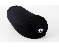 Om Namaste Bolster XL Zwart Yogabolster - Gevuld met Boekweitkaf - ongeveer 5,5kg