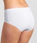 Witte dames midi-slip met kanten boord