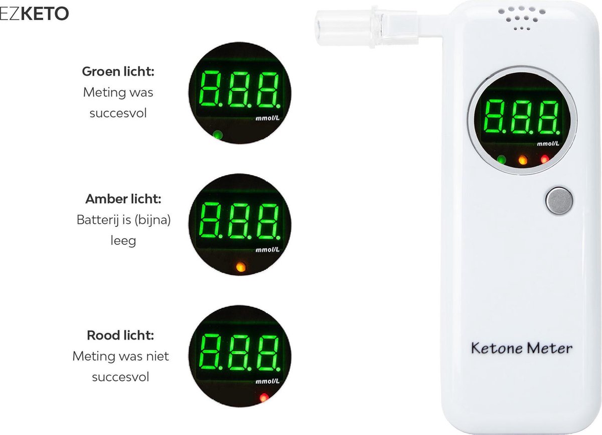 EZ Keto - Ketonen Adem Meter / Analysator - Stijlvol testen op ketonen met  je adem -... | bol.com