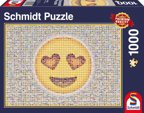 Schmidt Emoticon, Vierkant, 1000 stukjes - Puzzel - 12+