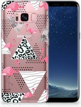 Samsung Galaxy S8 Siliconen Bumper Case Flamingo Triangle