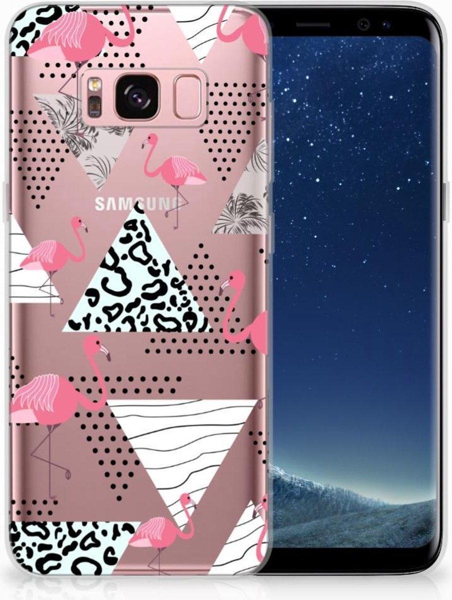 Samsung Galaxy S8 TPU Hoesje Flamingo Triangle