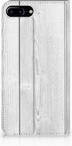 iPhone 7 Plus | 8 Plus Standcase Hoesje Design White Wood