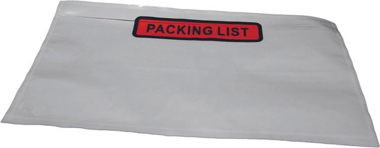 1000 stuks - Paklijstenveloppen DL - 228 x 120mm – packinglist - transparant