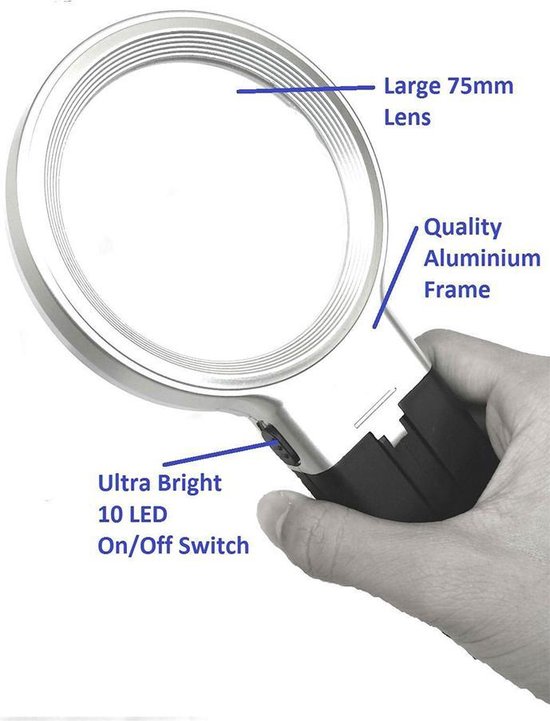 Gedrag Herformuleren Handig 3X Opvouwbaar Vergrootglas Lens Loupe Met LED Verlichte Licht Handheld Voor  Lezing... | bol.com