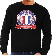 Zwart France drinking team sweater heren XL