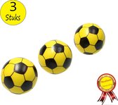 Stressbal Medium Density Voetbal 3 Stuks – Sensomotorische Stimulatie – Anti-Stress – Geel