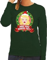 Foute kersttrui / sweater - groen - Are You Naked Yet voor dames 2XL (44)