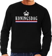 Zwart Koningsdag sweater - Trui voor heren - Koningsdag kleding XL