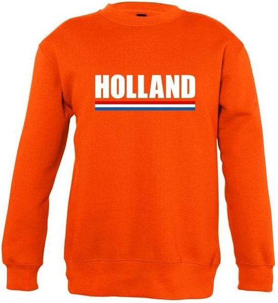 Oranje Holland supporter sweater kinderen 7-8 jaar (122/128)