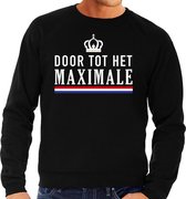 Zwart Door tot het Maximale sweater - Trui voor heren - Koningsdag kleding XXL