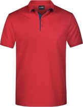 Polo shirt Golf Pro premium rood/navy voor heren - Rode herenkleding - Werkkleding/zakelijke kleding polo t-shirt S