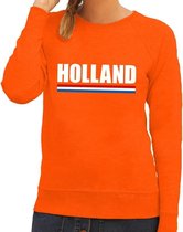 Oranje Holland supporter sweater / trui dames - Oranje Koningsdag/ supporter kleding XL