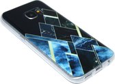 Geometrisch vormen hoesje zwart Geschikt voor Samsung Galaxy S7