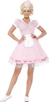 "Roze serveerster jaren 50 kostuum voor vrouwen - Verkleedkleding - Small"