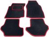 PK Automotive Complete Velours Automatten Zwart Met Rode Rand Kia Carens 2000-2002