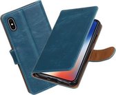 Bestcases Portemonnee Telefoonhoesje iPhone Xs - iPhone X - Blauw