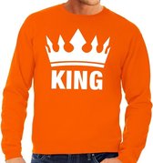 Oranje Koningsdag King sweater heren XL