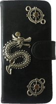 MP Case® PU Leder Mystiek design Zwart Hoesje voor Apple iPhone 6 6S (4.7)inch Draak Figuur book case wallet case