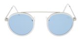 Sunheroes Premium Zonnebril OCEAN - Zilverkleurig & wit montuur - Lichtblauwe gepolariseerde glazen