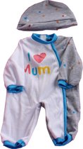 Falca Poppenkleding Boxpakje I Love Mum 2-delig