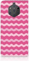 Nokia 9 PureView Uniek Standcase Hoesje Waves Pink