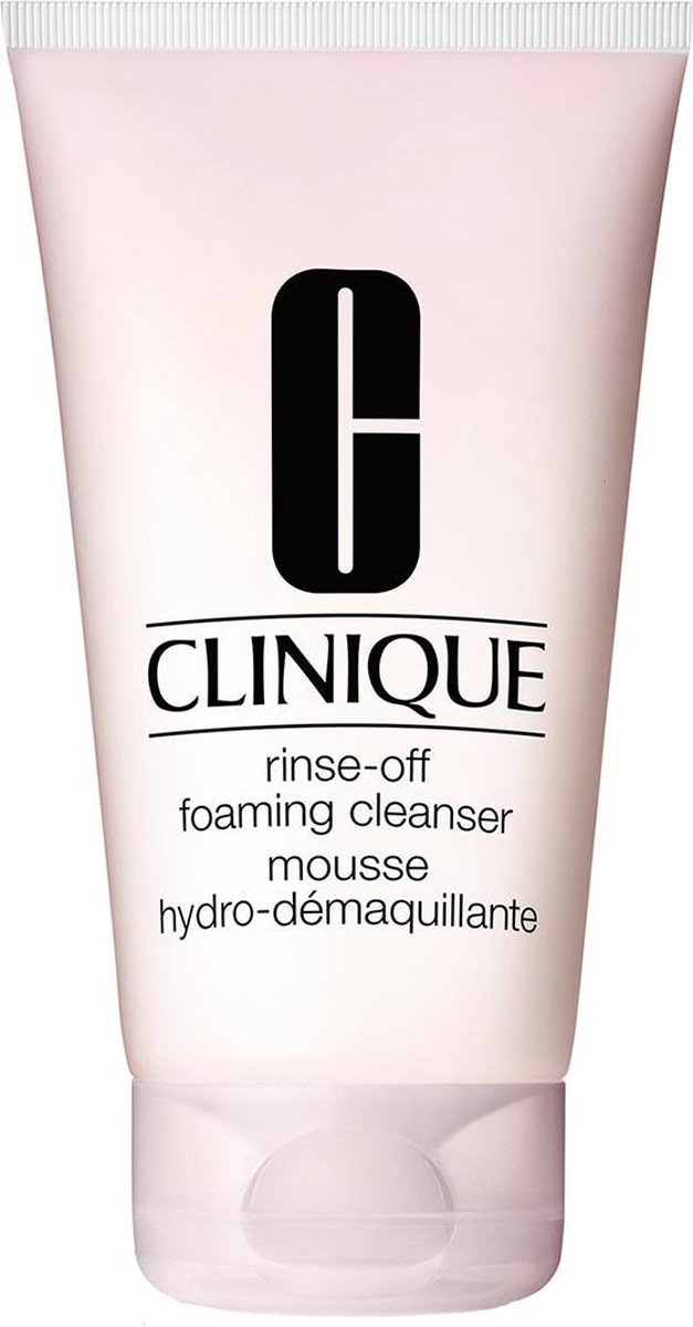 Clinique RinseOff Foaming Cleanser cleansing foam on face (L