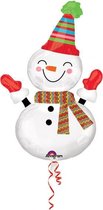 Grote “Smiley Snowman” Folie Ballon