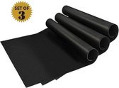 Coninx Bakmat - Ovenmat - Grill Mat - BBQ Mat - Herbruikbaar en niet-klevend -  3 stuks - Zwart