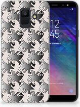 Geschikt voor Samsung Galaxy A6 (2018) Uniek TPU Hoesje Salamander Grey