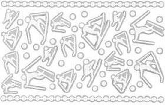 Foam stickers afm 5-30 mm vel 9x14 cm wit skieërs 1vel | bol.com