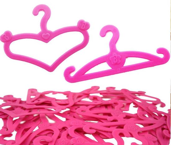 beginsel Gezicht omhoog ritme Modepoppen Kledinghangers - Mix van roze mini hangertjes | bol.com