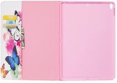Shop4 - iPad Pro 10.5 (2017) Hoes - Book Case Kleurrijke Vlinders Wit