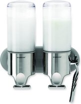 Simplehuman Zeepdispenser Wand Duo - RVS - 22.6x9.4x24.5 cm - Zilver