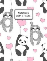 Notebook Sloth & Panda