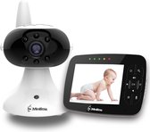 Babyfoon Miniboss MB-350 - Babyphone met Digitaal Nachtzicht  - Baby monitor met Temperatuursensor - Zwart/Wit