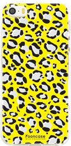 iPhone 5/5S hoesje TPU Soft Case - Back Cover - Luipaard / Leopard print / Geel