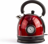 Livoo Retro Waterkoker met Thermometer Rood