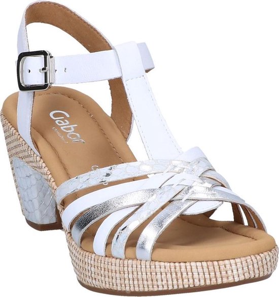 Gabor Comfort sandalen met hak wit - Maat 40 | bol.com