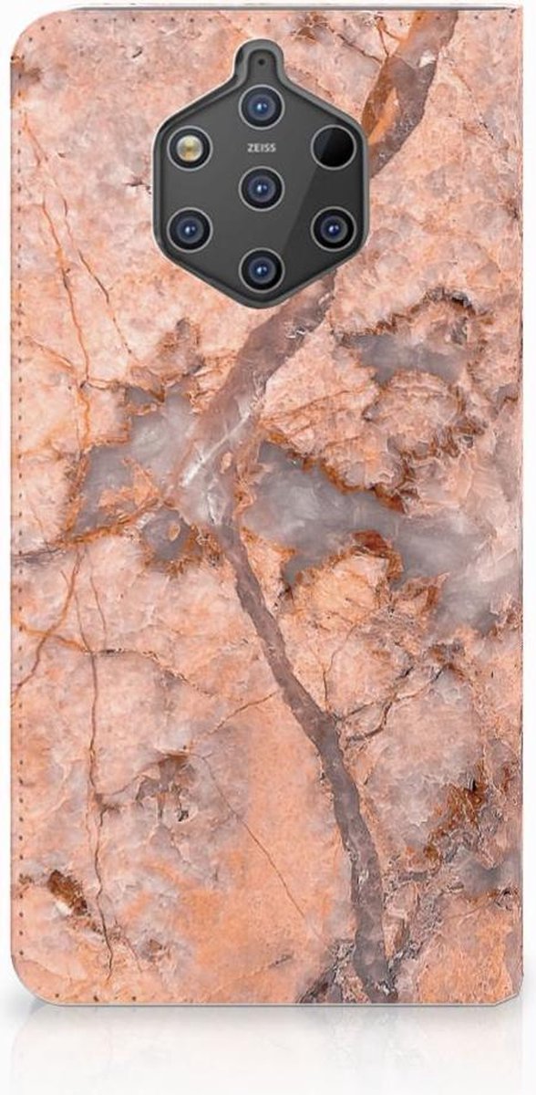 Nokia 9 PureView Standcase Marmer Oranje
