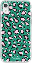 iPhone XR hoesje TPU Soft Case - Back Cover - Luipaard / Leopard print / Groen
