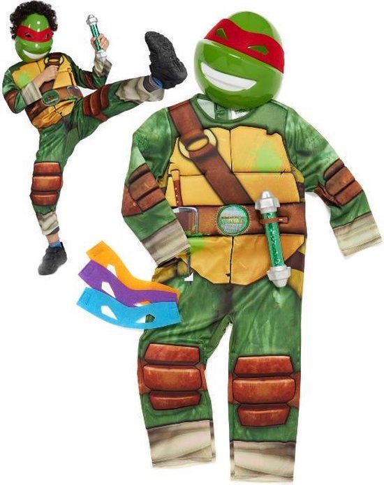 Ninja Turtle™ TMNT kostuum voor kinderen - Verkleedkleding - plus 4 maskers  en wapenstok | bol