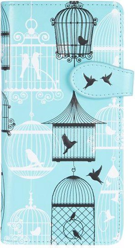 Shagwear Portemonnee Dames - Pasjeshouder - Portefeuille Dames - Kunstleer
 - Vintage Bird Cages (009896Z)