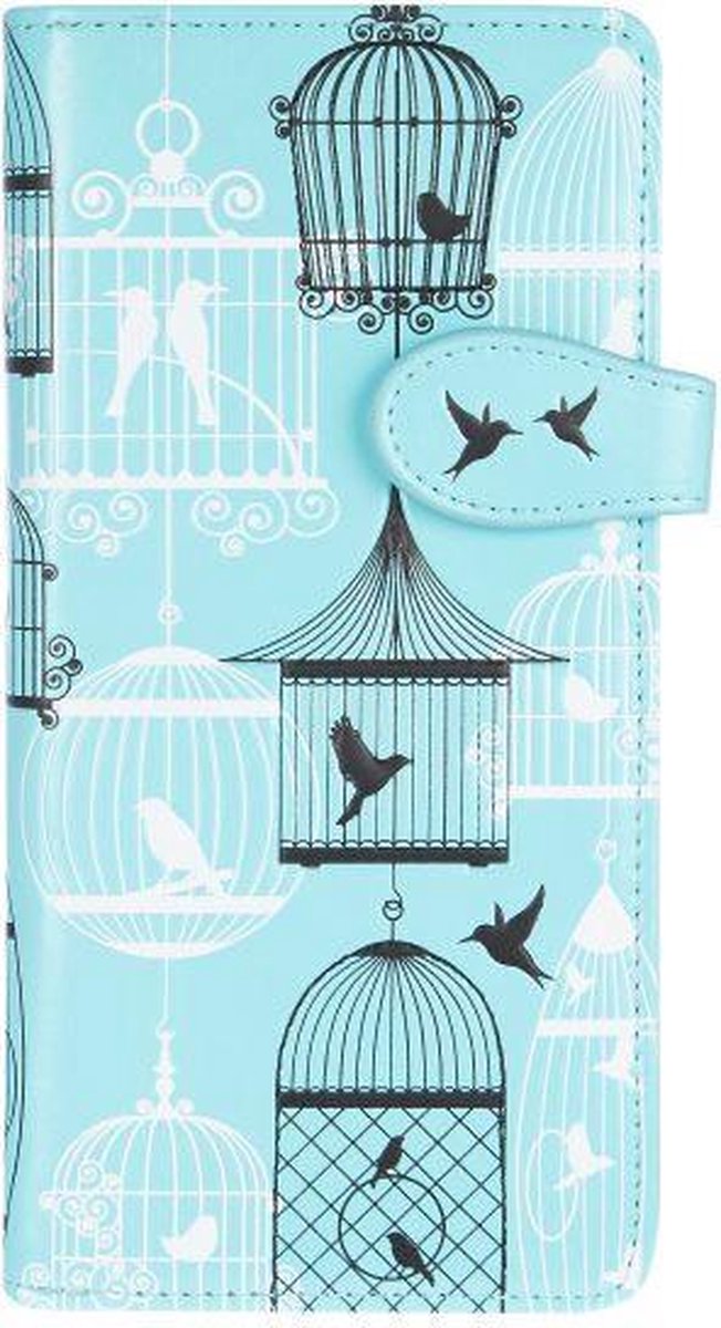 Shagwear Portemonnee Dames - Pasjeshouder - Portefeuille Dames - Kunstleer - Vintage Bird Cages (009896Z)