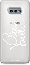 Fooncase Hoesje Geschikt voor Samsung Galaxy S10e - Shockproof Case - Back Cover / Soft Case - Ciao Bella!